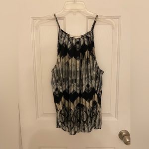 Black Patterned Blouse - Size Medium